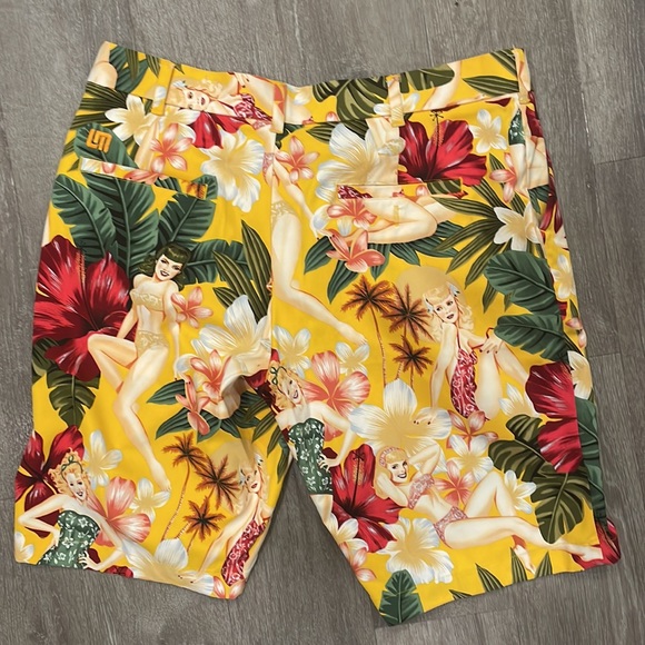 Loudmouth Hawaiian babe golf shorts size 36 - Picture 5 of 6